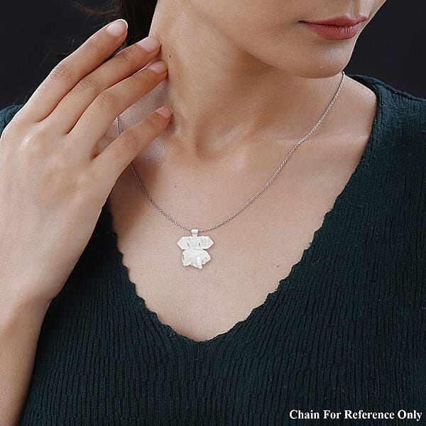 Shop Lc Druzy Crystal And Crystal Pendant Without Chain In Silvertone