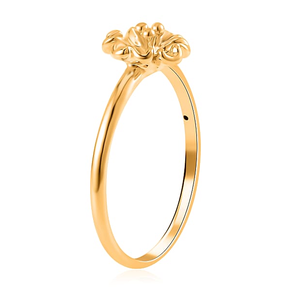 Shop Lc Electroform 24K Yellow Gold Floral Ring 1 Gram