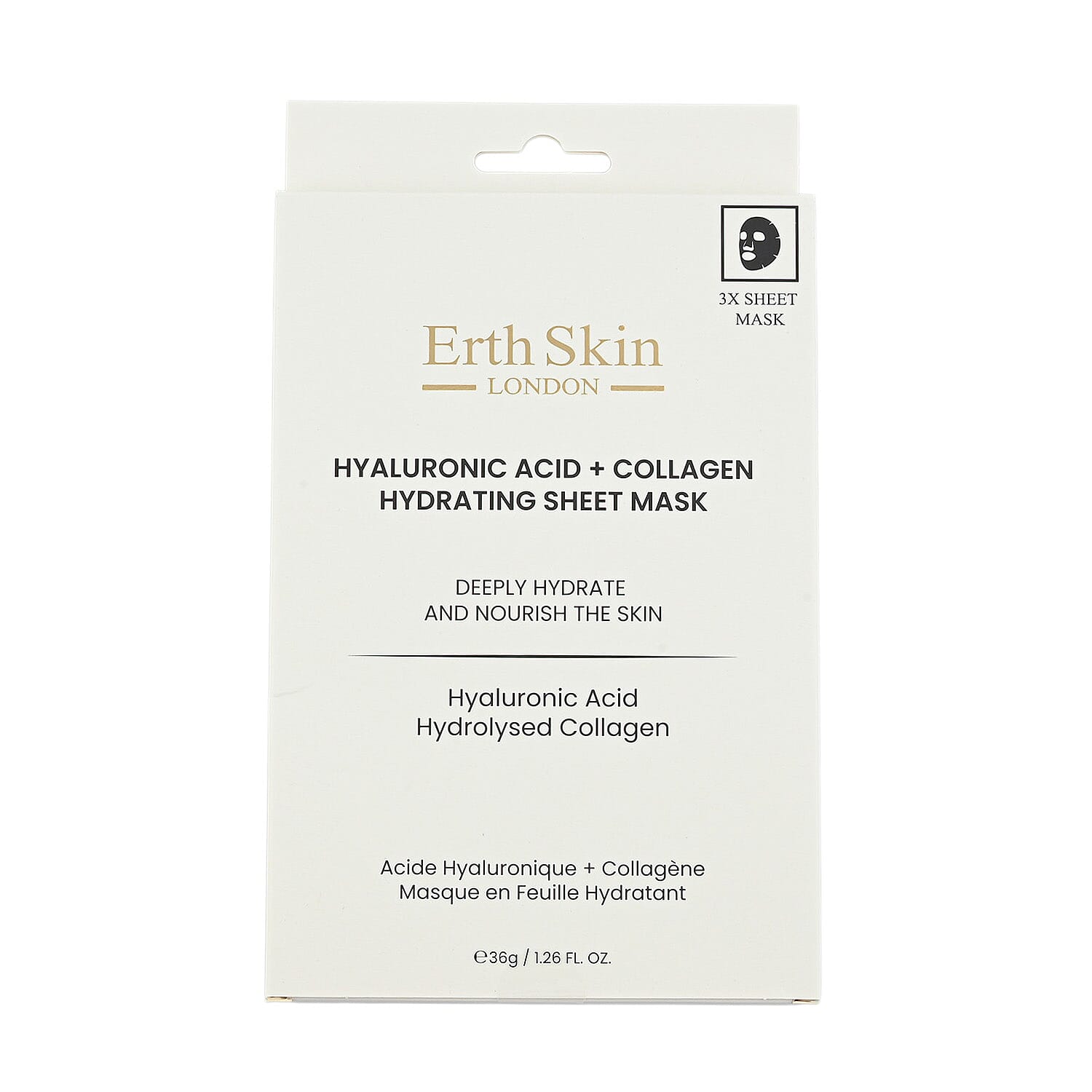 shop lc Erth Skin London Hyaluronic Acid & Collagen Mask - 3 sheets