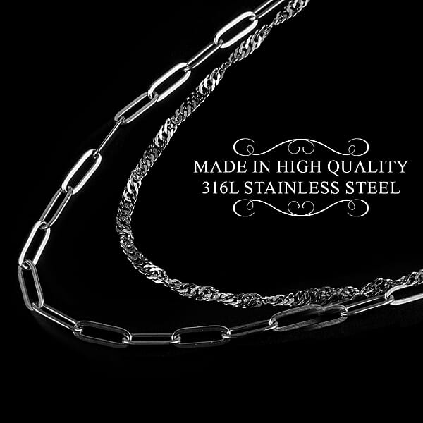 Shop Lc EverTrue 15 Pieces Jewelry Set Set Of Necklace Bracelet Earrings And Extender 18K White Gold Plated Stainless Steel Jewelry Set Free Velvet Travel Organizer Pouch