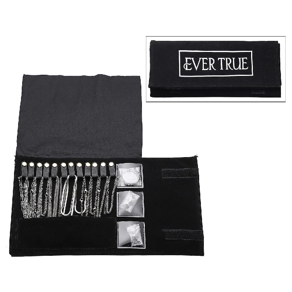 shop lc EverTrue 15 Pieces Jewelry Set Set of Necklace Bracelet Earrings and Extender 18K White Gold Plated Stainless Steel Jewelry Set Free Velvet Travel Organizer pouch