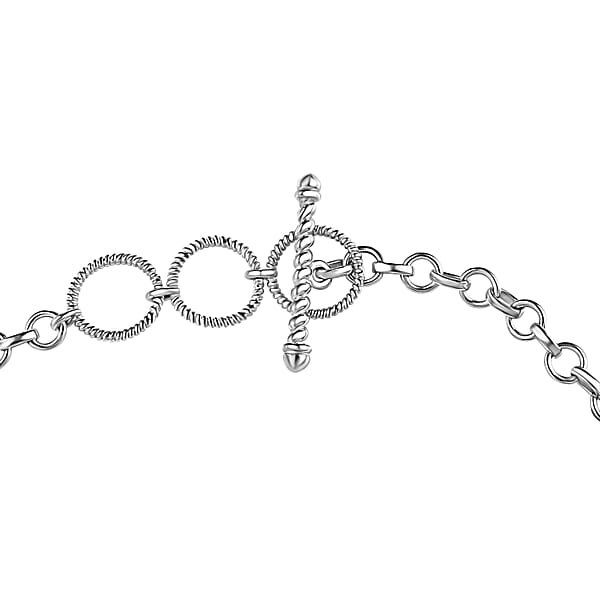 Shop Lc EverTrue African Amethyst 4.40 Ctw Cross Bracelet In Platinum Bond (6.50-8.0In)