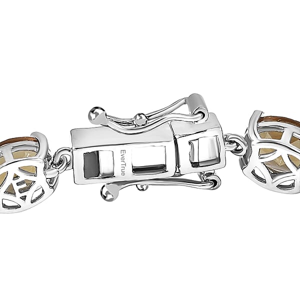 Shop Lc EverTrue Autumn Alexite And Hebei Peridot 11.30 Ctw Rose Flower Bracelet In 18K YG Plated And Platinum Bond (7.25 In)