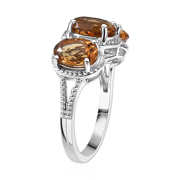 Shop Lc EverTrue Autumn Alexite Ring In Platinum Bond 4.35 Ctw