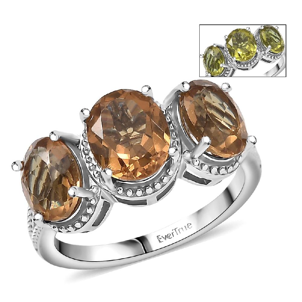 shop lc EverTrue Autumn Alexite Ring in Platinum Bond 4.35 ctw