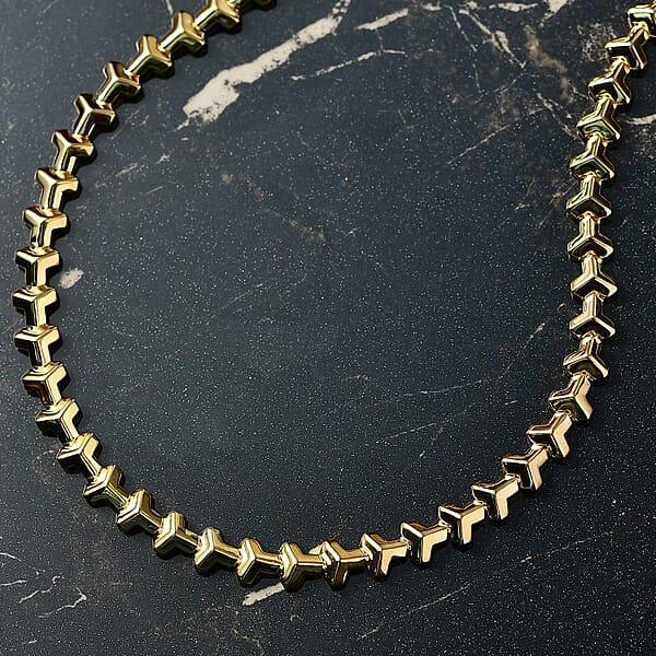 Shop Lc EverTrue Bronzella Collection Arrow Of Amour Necklace In 18K YG Plated Bronze 18 Inches