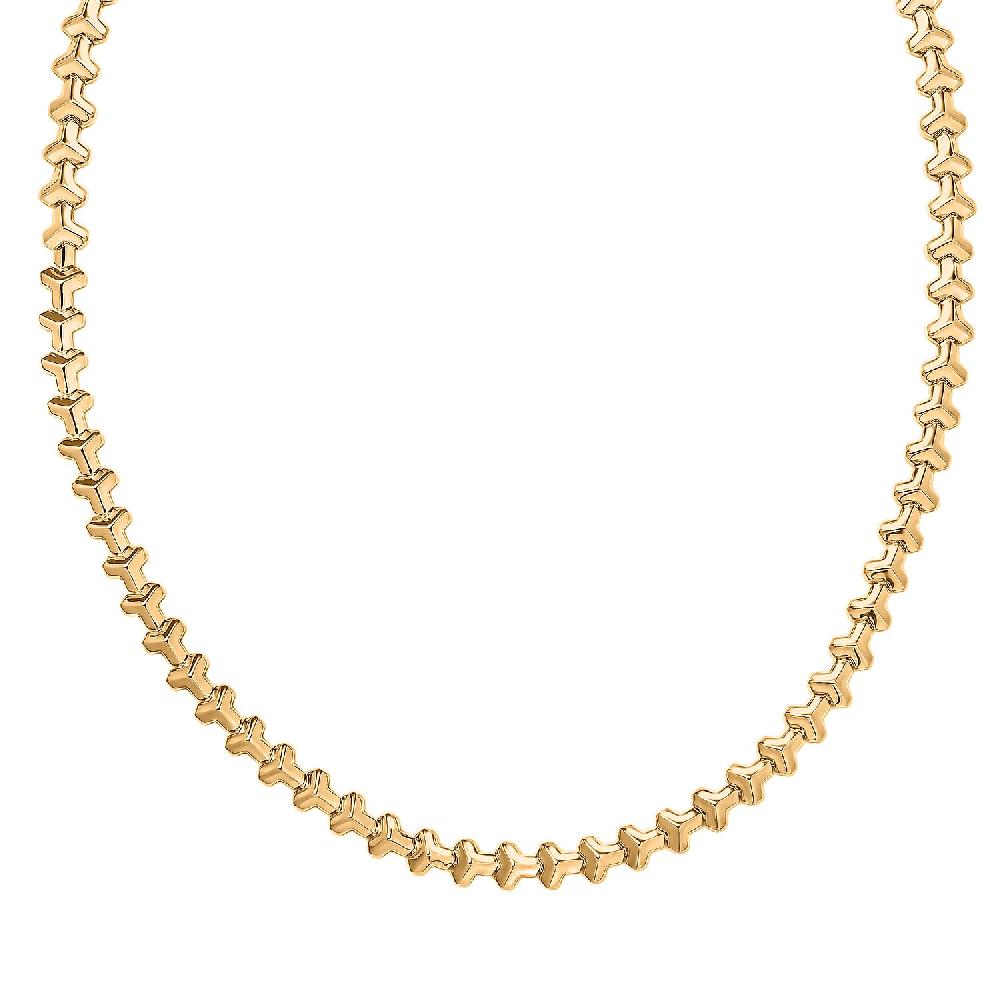 shop lc EverTrue Bronzella Collection Arrow of Amour Necklace in 18K YG Plated Bronze 18 Inches