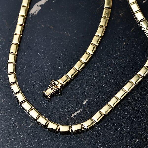 Shop Lc EverTrue Bronzella Collection Bar Link Chain Necklace In 18K YG Plated Bronze 18 Inches
