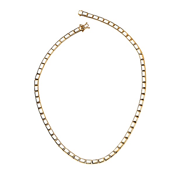 Shop Lc EverTrue Bronzella Collection Bar Link Chain Necklace In 18K YG Plated Bronze 18 Inches