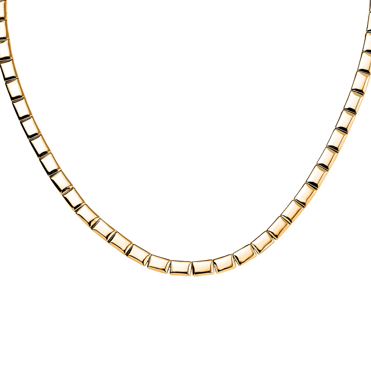 shop lc EverTrue Bronzella Collection Bar Link Chain Necklace in 18K YG Plated Bronze 18 Inches