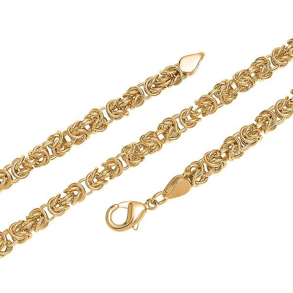 Shop Lc EverTrue Bronzella Collection Byzantine Chain Necklace In 18K YG Plated Bronze 20 Inches