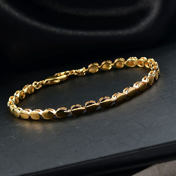 Shop Lc EverTrue Bronzella Collection Dewdrop Harmony Bracelet In 18K YG Plated Bronze (6.50 In)