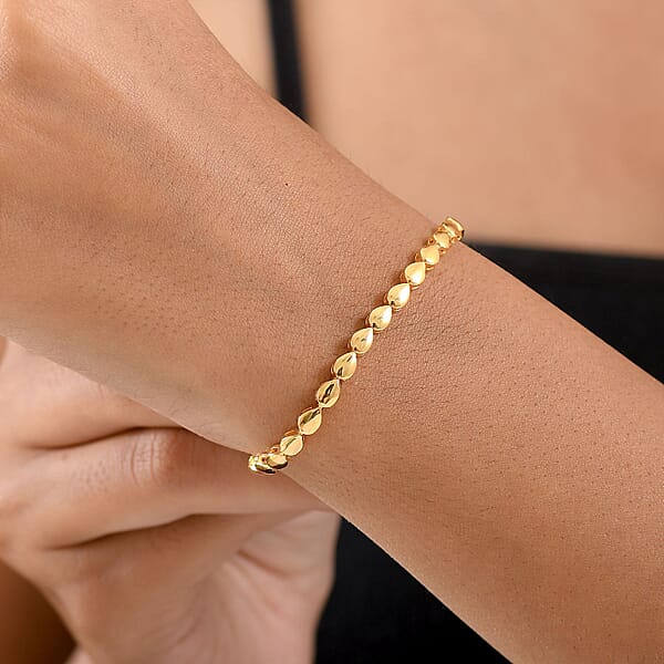 Shop Lc EverTrue Bronzella Collection Dewdrop Harmony Bracelet In 18K YG Plated Bronze (6.50 In)