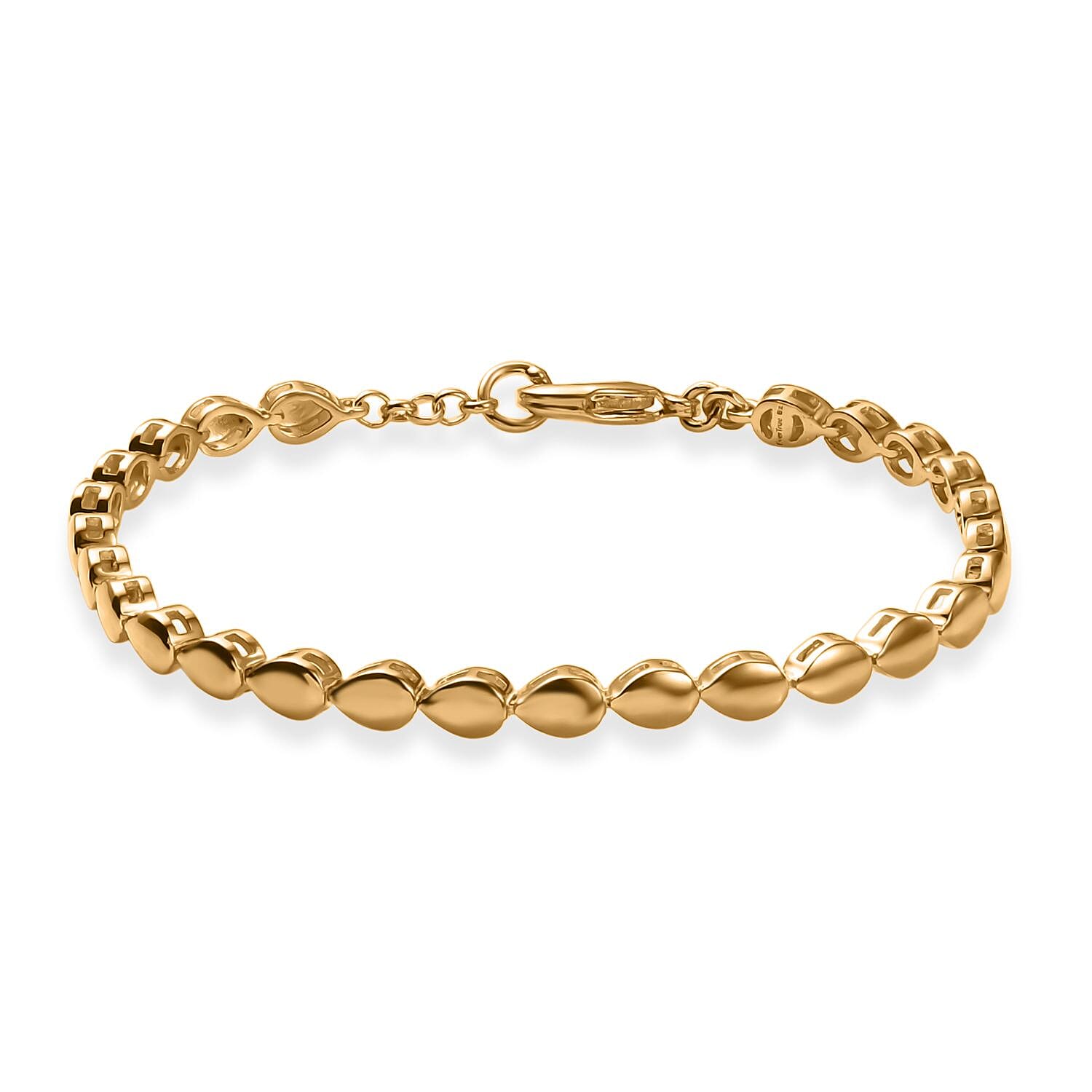 shop lc EverTrue Bronzella Collection Dewdrop Harmony Bracelet in 18K YG Plated Bronze (6.50 In)