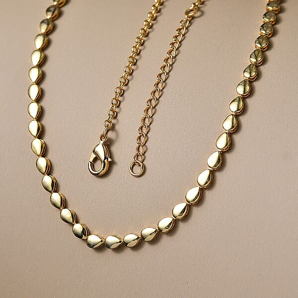 Shop Lc EverTrue Bronzella Collection Dewdrop Necklace In 18K YG Plated Bronze (18-20 Inches)