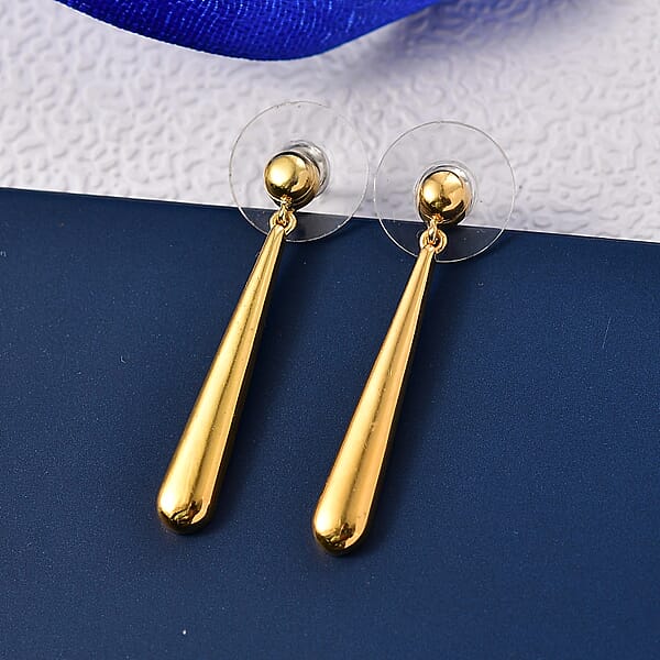 Shop Lc EverTrue Bronzella Collection Drop Earrings In 18K YG Plated Bronze