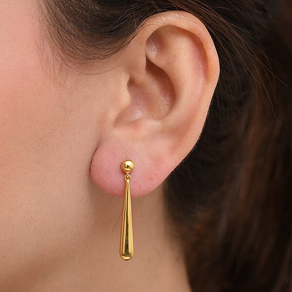 Shop Lc EverTrue Bronzella Collection Drop Earrings In 18K YG Plated Bronze