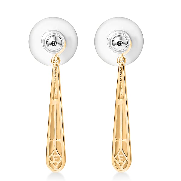 Shop Lc EverTrue Bronzella Collection Drop Earrings In 18K YG Plated Bronze