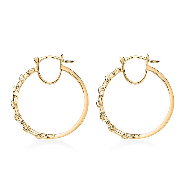 Shop Lc EverTrue Bronzella Collection Heart Hoop Earrings In 18K YG Plated Bronze