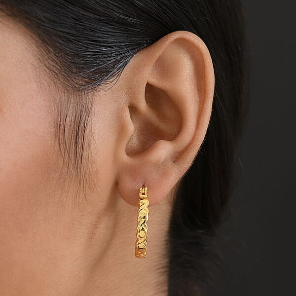Shop Lc EverTrue Bronzella Collection Helix Hoop Earrings In 18K YG Plated Bronze