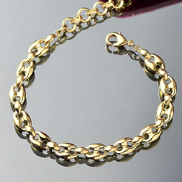 Shop Lc EverTrue Bronzella Collection Mariner Link Bracelet In 18K YG Plated Bronze (6.50-8.0In)