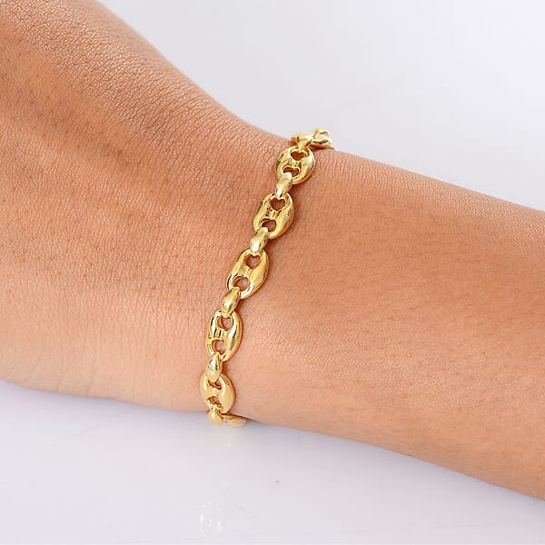 Shop Lc EverTrue Bronzella Collection Mariner Link Bracelet In 18K YG Plated Bronze (6.50-8.0In)