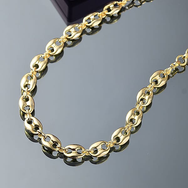 Shop Lc EverTrue Bronzella Collection Mariner Link Necklace In 18K YG Plated Bronze 18-20 Inches