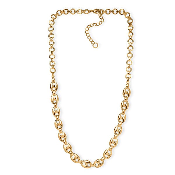 Shop Lc EverTrue Bronzella Collection Mariner Link Necklace In 18K YG Plated Bronze 18-20 Inches
