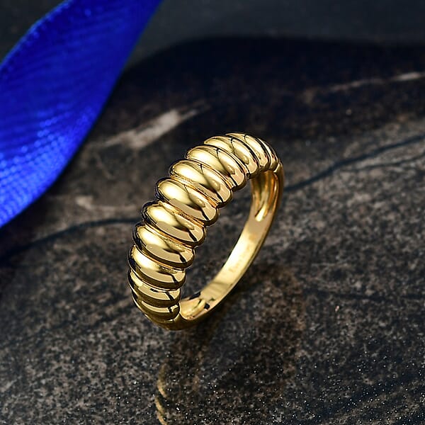 Shop Lc EverTrue Bronzella Collection Rope Ring In 18K YG Plated Bronze