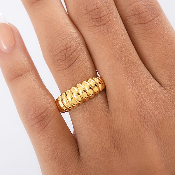 Shop Lc EverTrue Bronzella Collection Rope Ring In 18K YG Plated Bronze