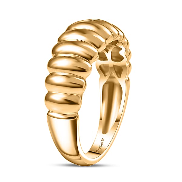Shop Lc EverTrue Bronzella Collection Rope Ring In 18K YG Plated Bronze