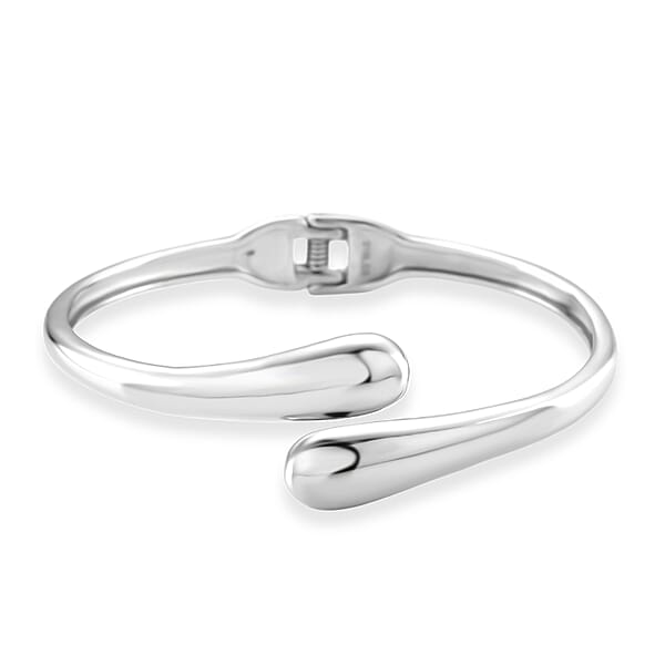 Shop Lc EverTrue Bypass Bangle Bracelet In Stainless Steel (7.50 In)