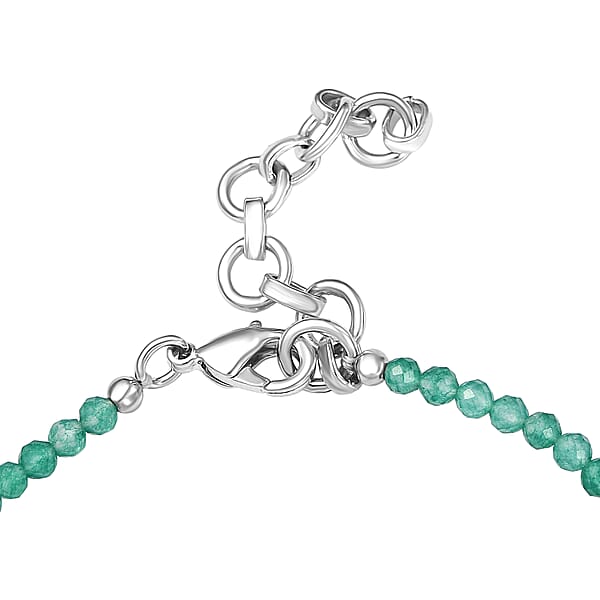 Shop Lc EverTrue Chartreuse Quartz (Triplet) And Multi Gemstone 15.40 Ctw Floral Bracelet In Platinum Bond (7.25 In)