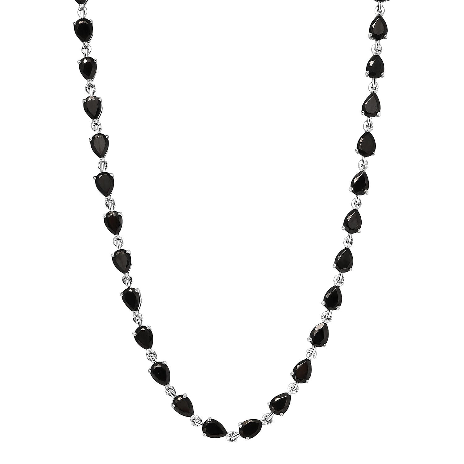 shop lc EverTrue Elite Shungite Teardrop Necklace Platinum Over Copper 12.50 ctw (18-20 Inches)