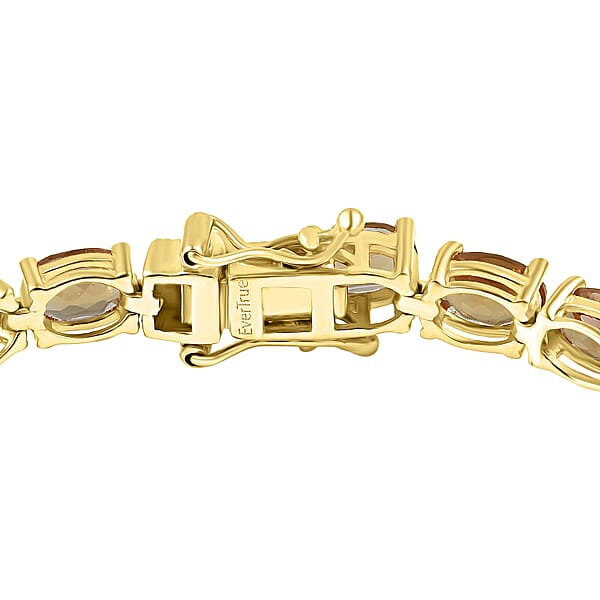 Shop Lc EverTrue Golden Fall Autumn Alexite 16.10 Ctw Tennis Bracelet In 18K YG Plated (6.50 In)