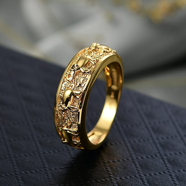 Shop Lc EverTrue Living Creature Ring In 18K YG Plated Bronze