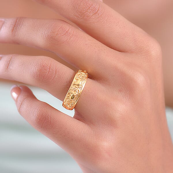 Shop Lc EverTrue Living Creature Ring In 18K YG Plated Bronze