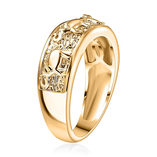 Shop Lc EverTrue Living Creature Ring In 18K YG Plated Bronze