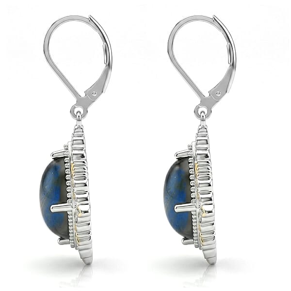 Shop Lc EverTrue Malagasy Labradorite 8.00 Ctw Earrings In 18K YG Plated And Platinum Bond (Del. In 7-10 Days)