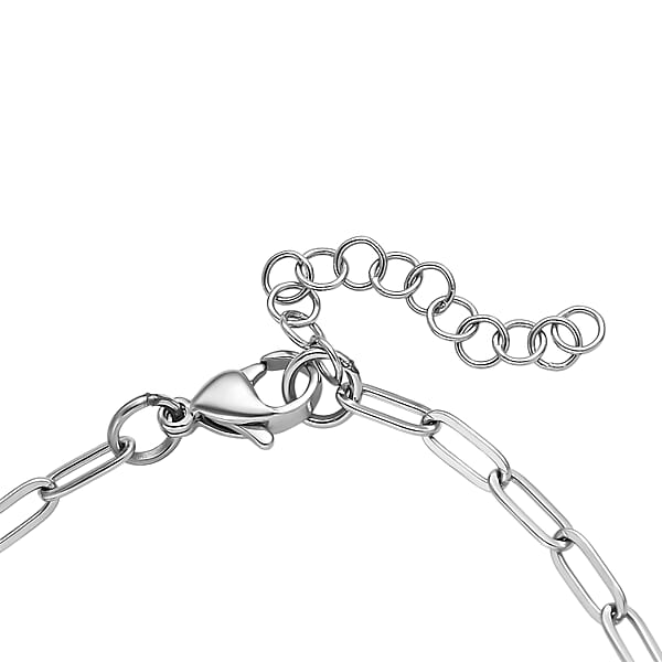 Shop Lc EverTrue Simulated Blue Diamond Bracelet In Stainless Steel (6.50 In)