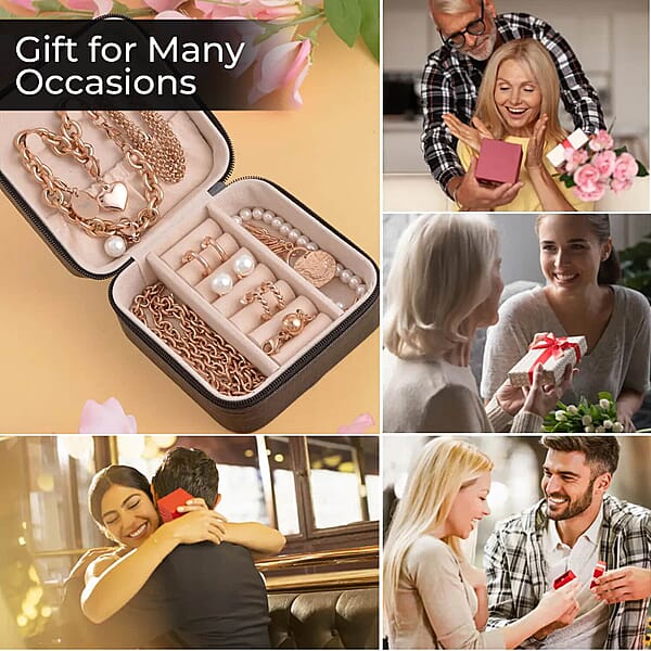 Shop Lc EverTrue White Shell Pearl Jewelry 3 Pearl Earrings 3 Pearl Necklaces (16 18 20 Inch Necklace) 1 Pearl Bracelet 3 Charms And 1 Magnetic Extender ION Plated RG Stainless Steel Jewelry Set