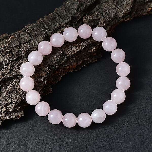 Shop Lc Galilea Rose Quartz 148.00 Ctw Beaded Stretch Bracelet