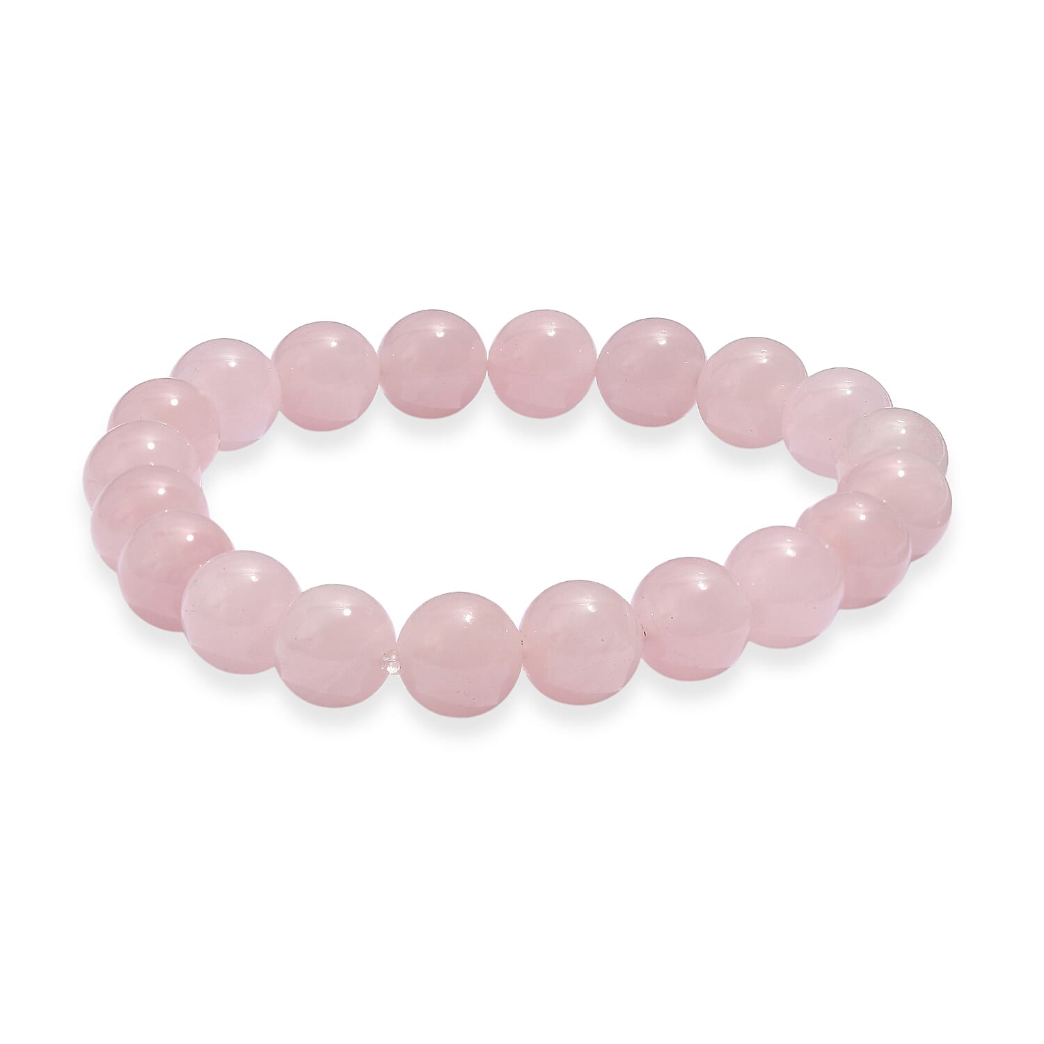 shop lc Galilea Rose Quartz 148.00 ctw Beaded Stretch Bracelet