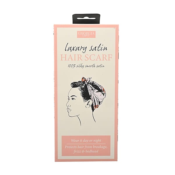 Shop Lc GeorgiaLane Silky Satin Hair Scarf In Vintage Lily Design And BellaBeauty Scalp Massager In Floral Print