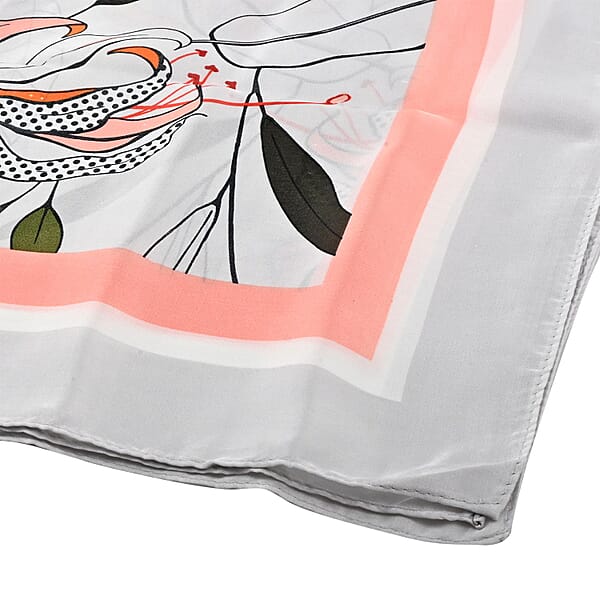 Shop Lc GeorgiaLane Silky Satin Hair Scarf In Vintage Lily Design And BellaBeauty Scalp Massager In Floral Print