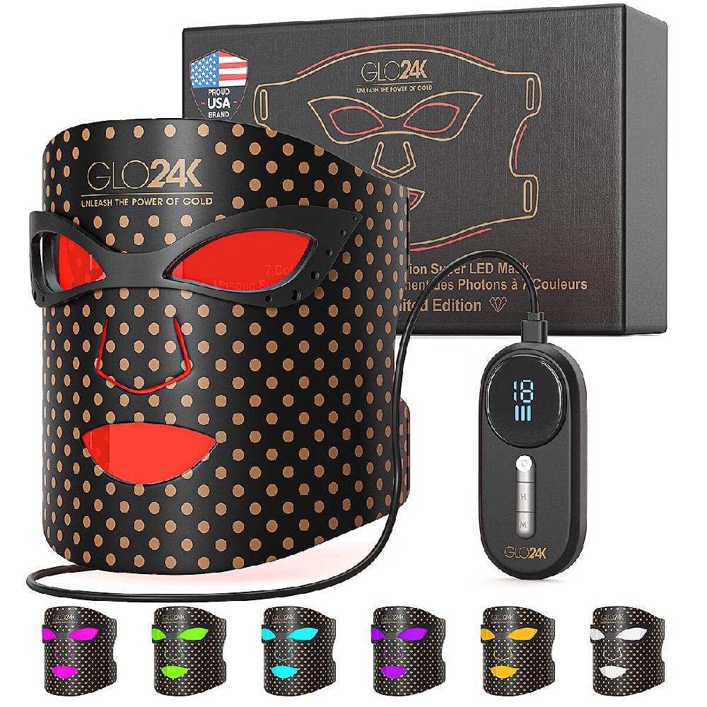 shop lc GLO24K 7 Color Photon Rejuvenation Super LED Mask (Lifetime Warranty)