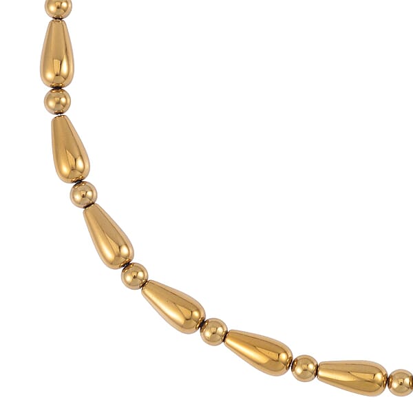 Shop Lc Golden Color Hematite 373.50 Ctw Beaded Necklace In Silvertone 20 Inches