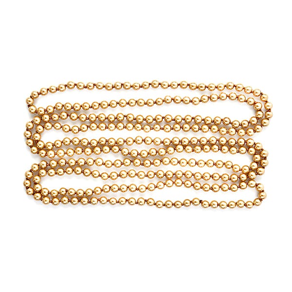 Shop Lc Golden Pearl Glass Beaded Endless Necklace 100 Inches