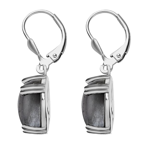 Shop Lc Golden Sheen Moonstone 16.00 Ctw Dangling Earrings In Platinum Over Sterling Silver