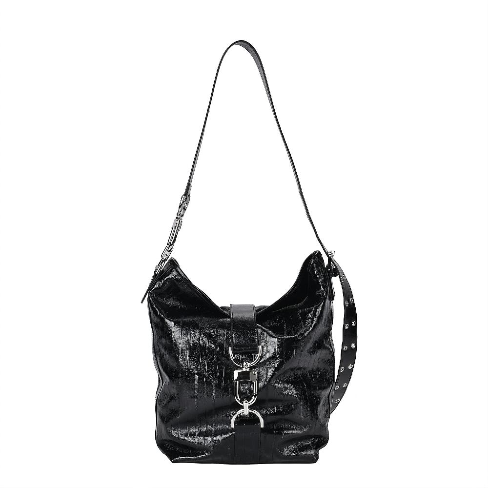 shop lc Grand Pelle Black Genuine Leather Crossbody Bag
